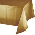 Tafelkleed goudkleurig stevig plastic