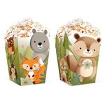 Popcorn bakjes Bosdieren 6 stuks