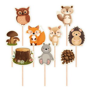 Prikkers Bosdieren 9 stuks