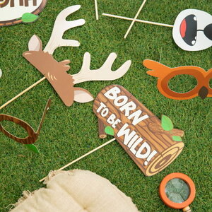 Foto fun attributen Bosdieren 9 stuks