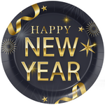 Bordjes Happy New Year party 8 stuks