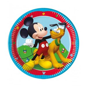 Gebaksbordjes Mickey & Pluto Clubhouse 8 stuks