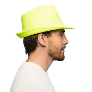 Hoedje neon geel