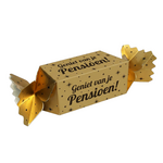 Cadeau Snoepverpakking Pensioen goud-zwart