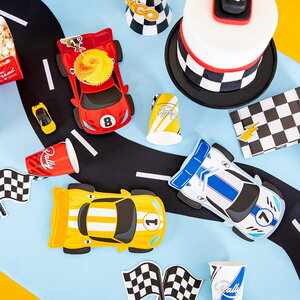 Bordjes autorace 6 stuks