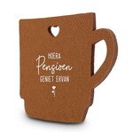 Onderzetter vilt Hoera Pensioen geniet ervan