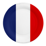 Bordjes Frankrijk blauw wit rood 8 stuks