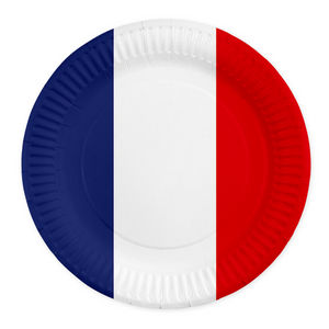Bordjes Frankrijk blauw wit rood 8 stuks