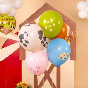 Ballonnen boerderij figuren 6 stuks