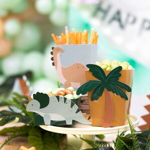Snackbakjes Dinosaurus tropisch 6 stuks