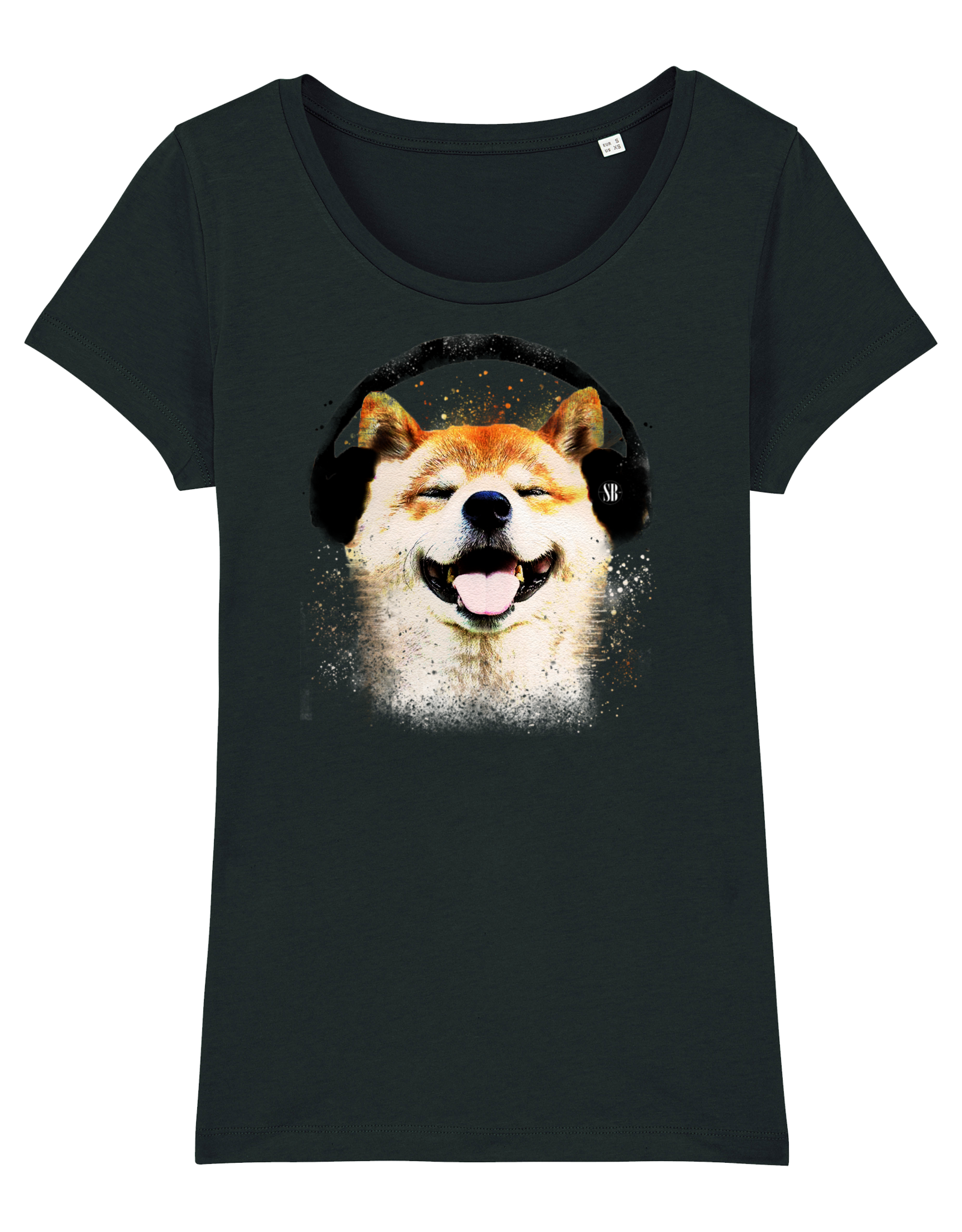 Shiba Boutique Shiba Headphone T-Shirt Dames