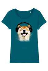 Shiba Boutique Shiba Headphone T-Shirt Women