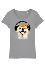 Shiba Boutique Shiba Headphone T-Shirt Dames