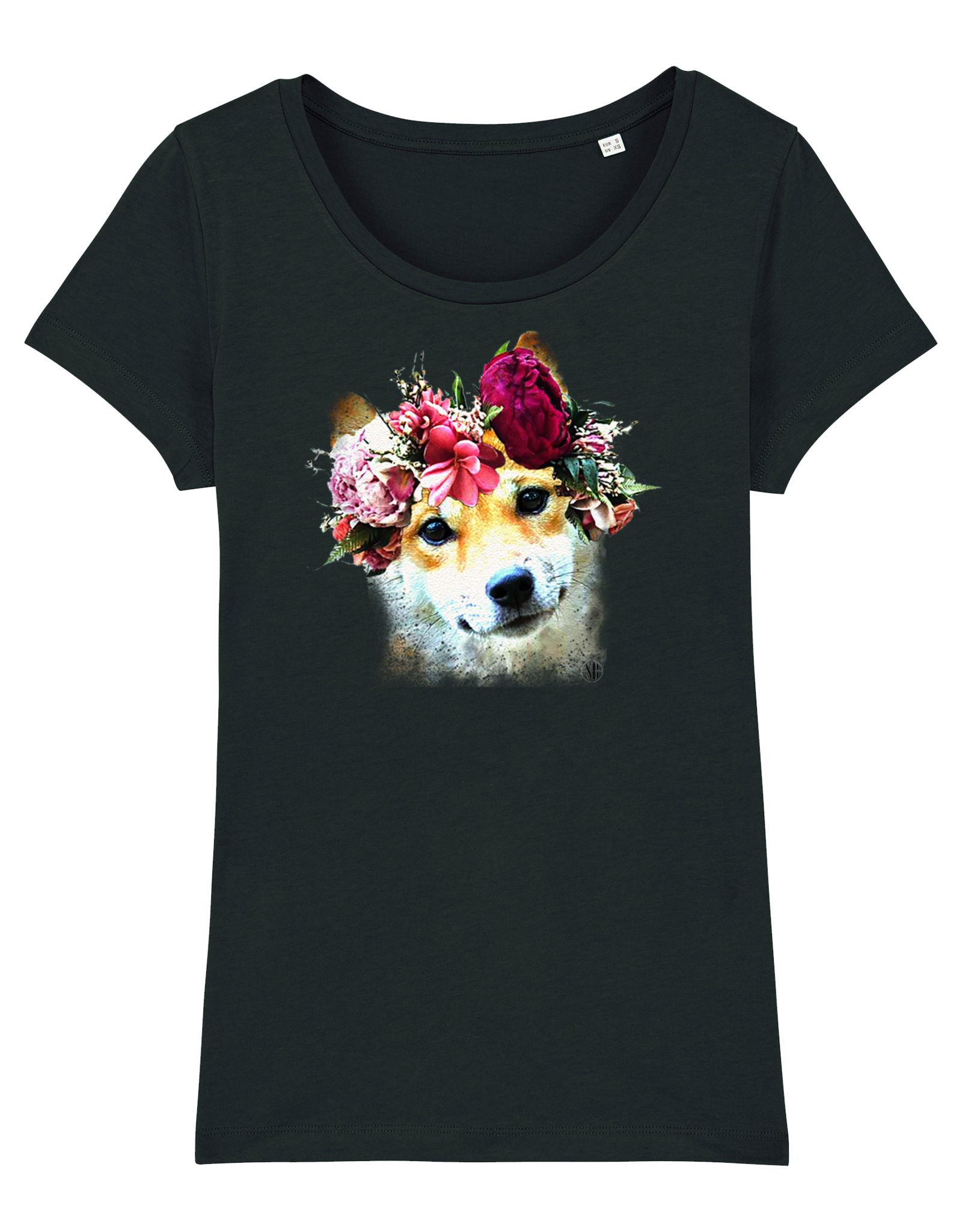 Shiba Boutique Shiba Flower Crown T-Shirt Women
