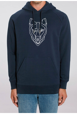 Shiba Boutique Geometric Shiba Inu Head Hoodie Men