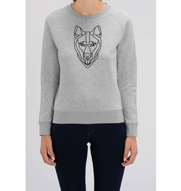 Shiba Boutique Geometric Shiba Head Sweatshirt Women