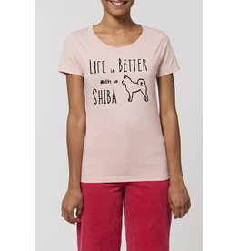 Shiba Boutique Life Is Better With A Shiba T-shirt Dames