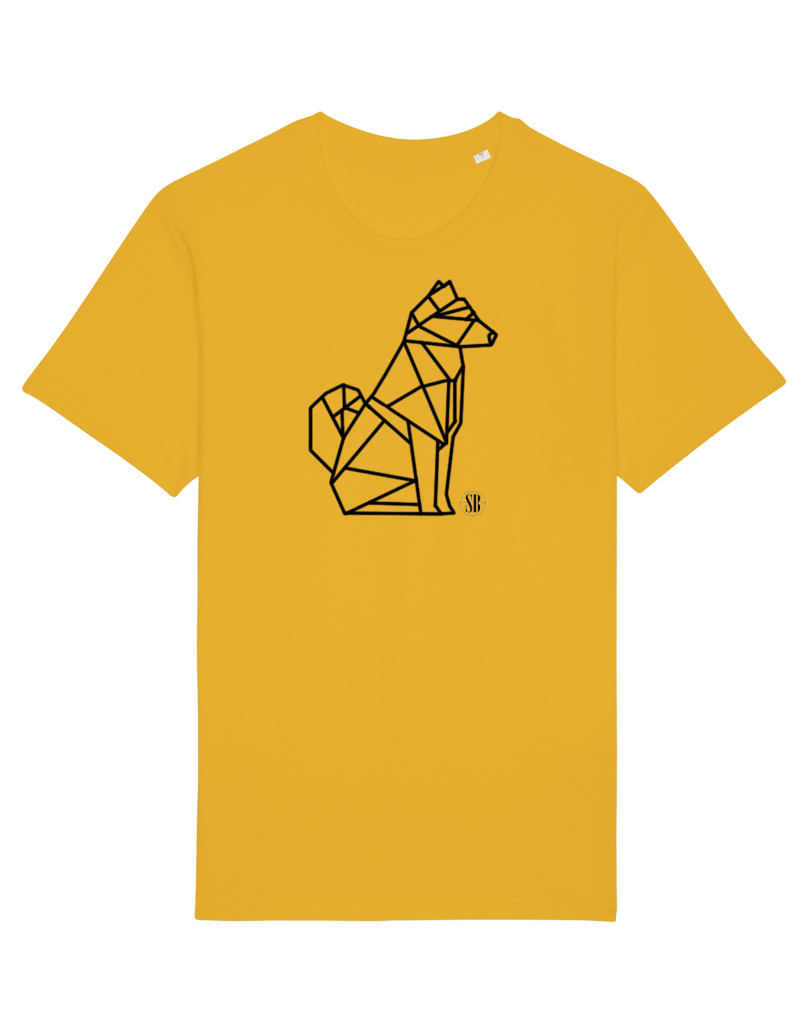 Shiba Boutique Geometric Shiba Sitting  T-shirt Men