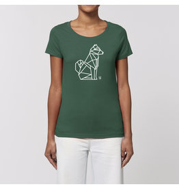 Shiba Boutique Geometric Shiba Sitting  T-shirt Women