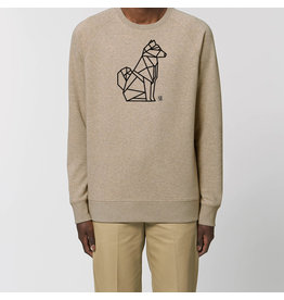 Shiba Boutique Geometric Shiba Sitting Sweatshirt Men