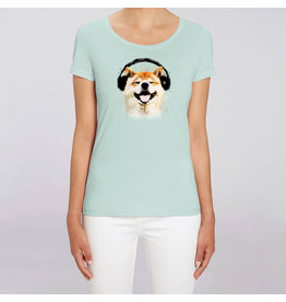 Shiba Boutique Shiba Headphone T-Shirt Dames