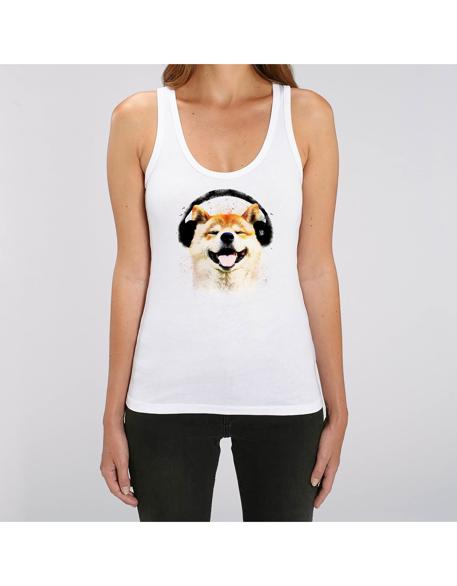 Shiba Boutique Shiba Headphone Tank Top Women