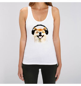 Shiba Boutique Shiba Headphone Tank Top Dames