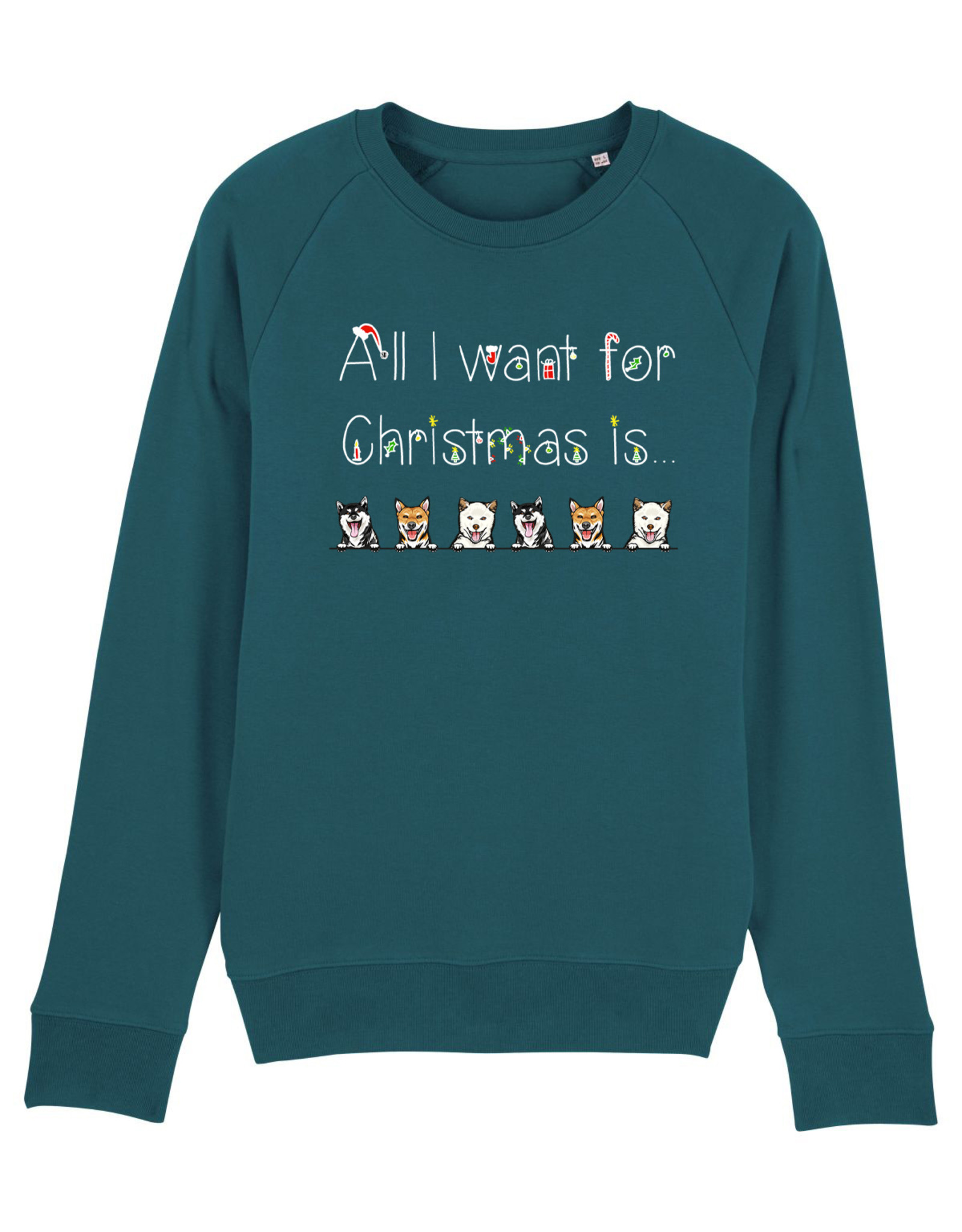 Shiba Boutique Shiba All I Want for Christmas Sweatshirt Dames