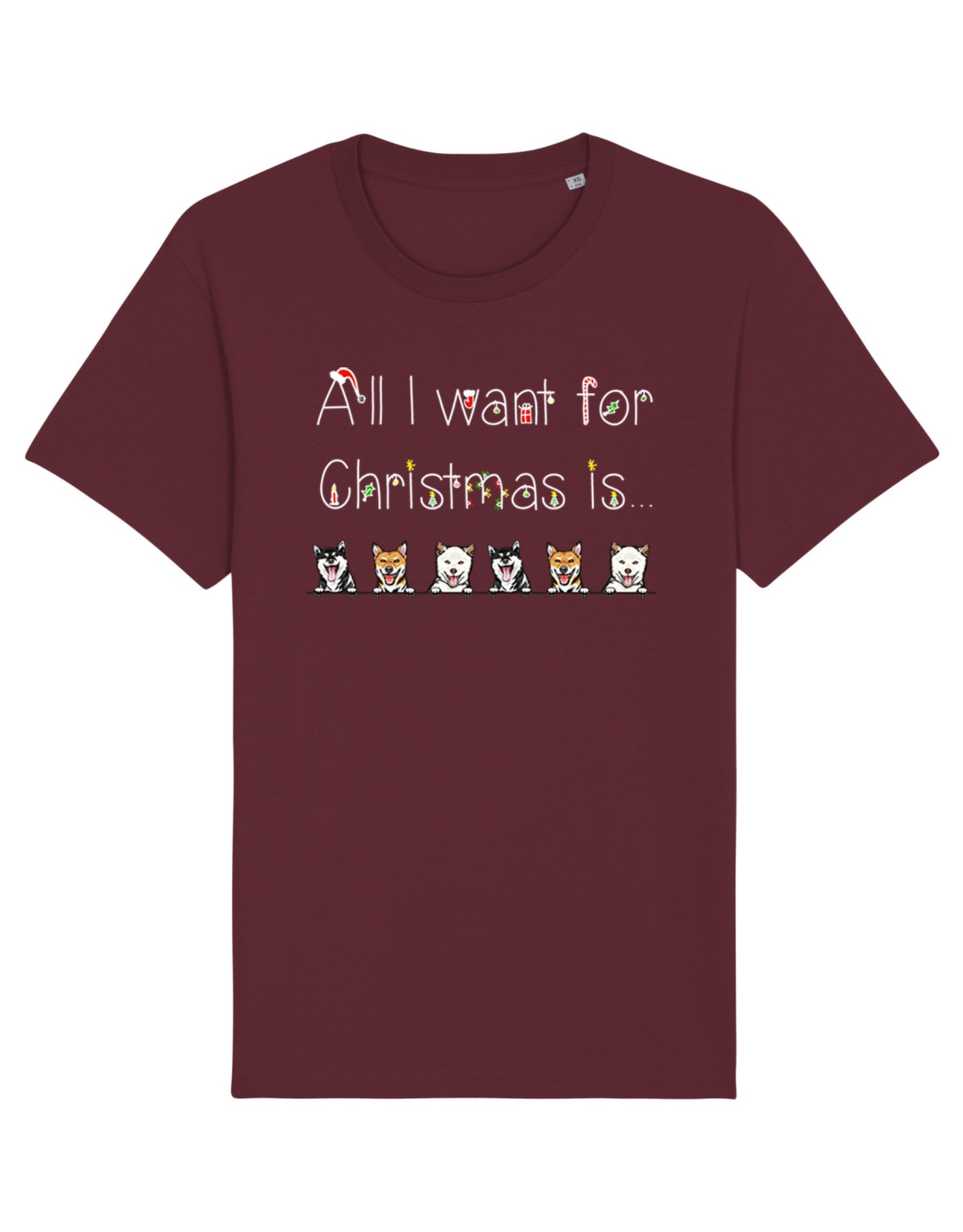 Shiba Boutique Shiba All I Want For Christmas T-shirt Mannen