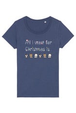 Shiba Boutique Shiba All I Want For Christmas T-shirt Dames