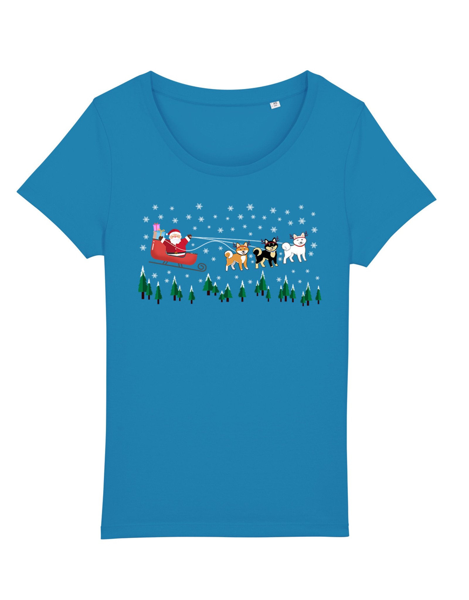 Shiba Boutique Santa's Little Shiba Helpers T-shirt Dames