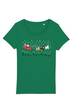 Shiba Boutique Santa's Little Shiba Helpers T-shirt Dames