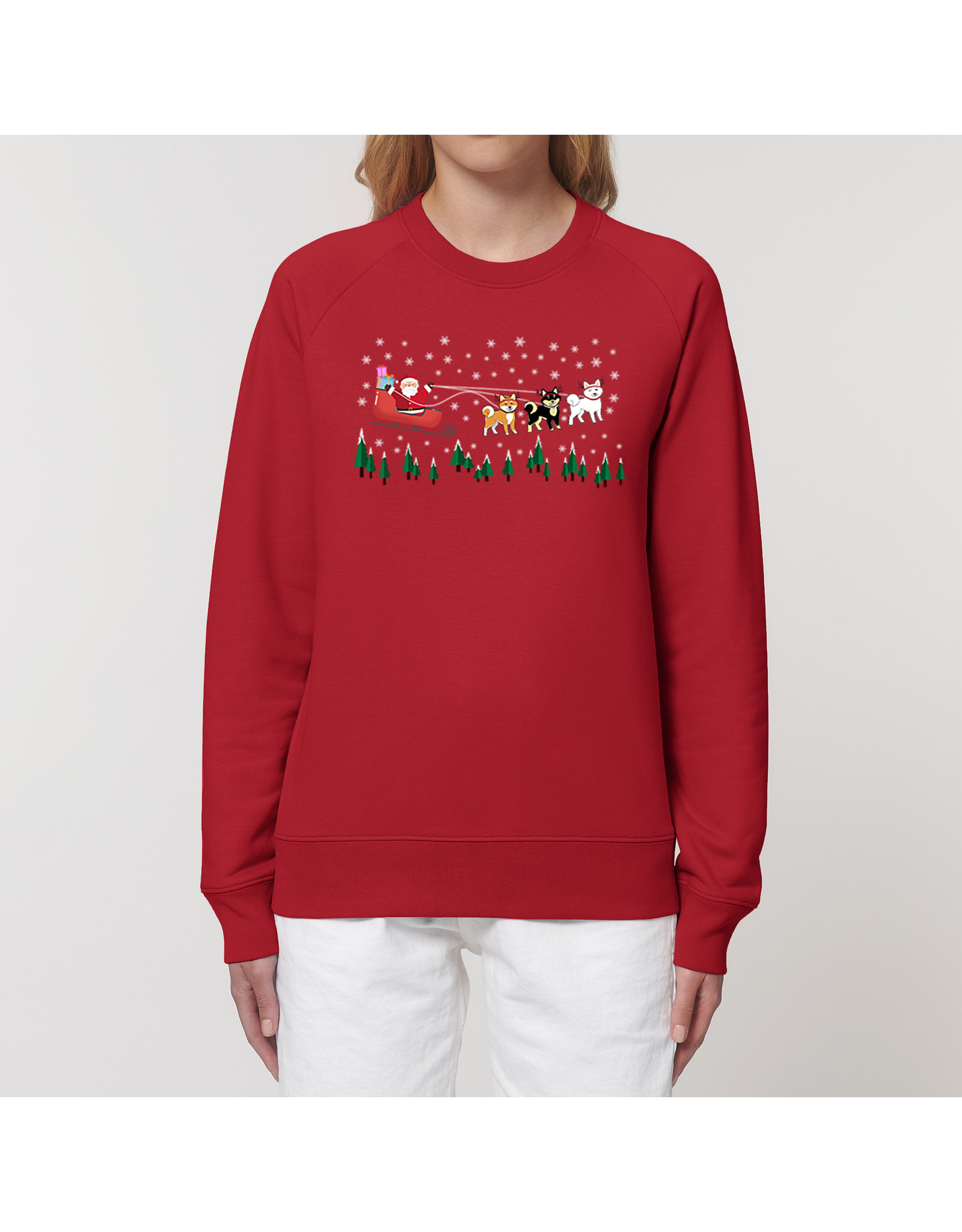 Shiba Boutique Santa's Little Shiba Helpers Sweatshirt Women
