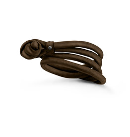 Ole Lynggaard Armband zijde chocolade bruin