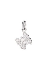 DoDo Charm Vlinder wit goud diamant