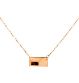 Collier rood goud plaatje