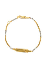 Armband geel en wit goud 18 cm