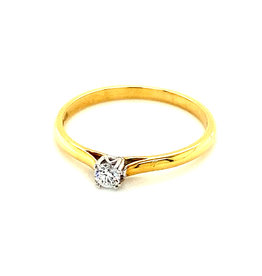 Ring solitaire geel goud