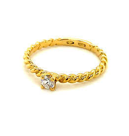 Ring solitaire geel goud