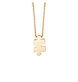 Akillis Collier Puzzle rood goud