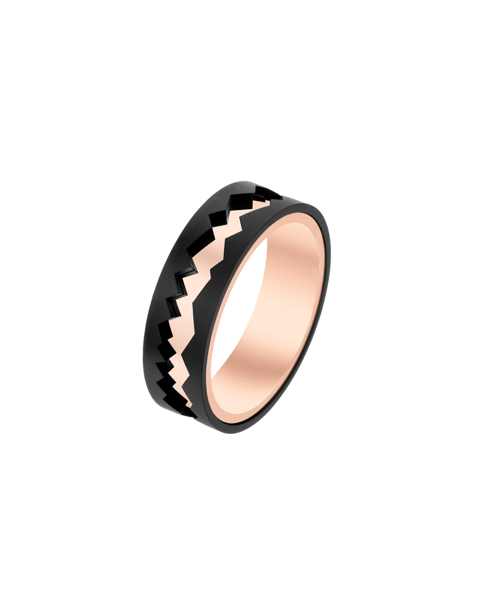 Akillis Ring Capture in Motion rood goud en titanium