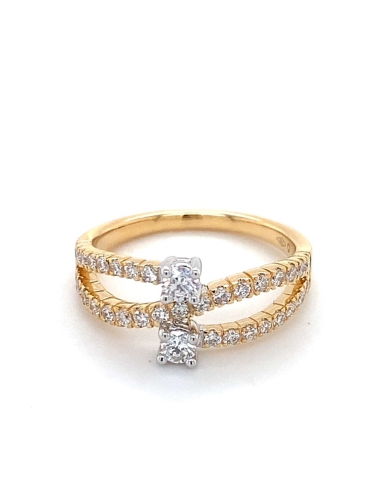 Ring geel goud diamant