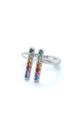 Pools Ring wit goud rainbow small