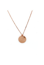 Collier rood goud rond plaatje