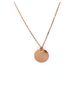 Collier rood goud rond plaatje