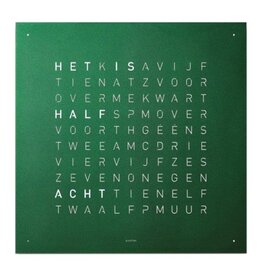 QLOCKTWO Wandklok classic, green Velvet