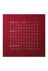 QLOCKTWO Wandklok classic, red Velvet