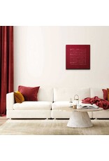 QLOCKTWO Frontpaneel Wandklok classic, red Velvet