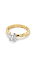 Ring solitaire geel goud