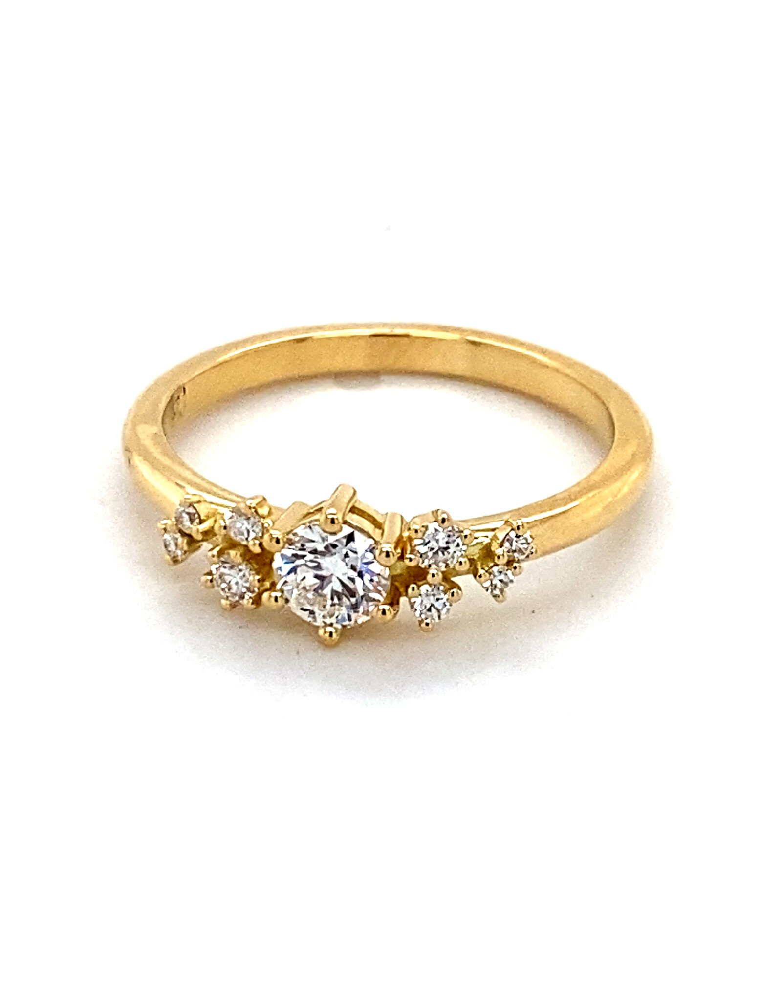 Ring geel goud diamant